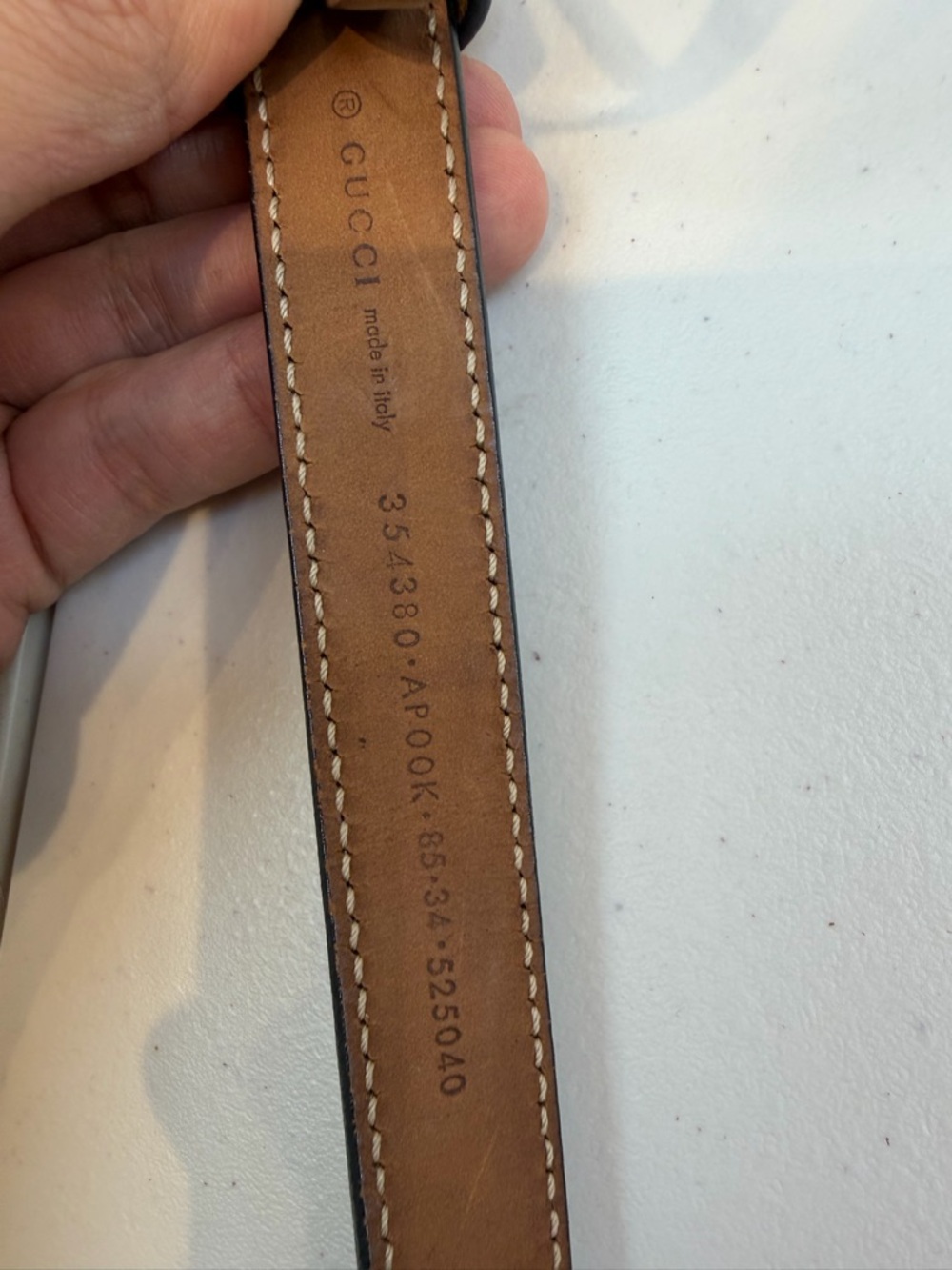 Gucci Crystal Buckle Black Leather Women's Belt size 2*89cm - Picture 5 of 6